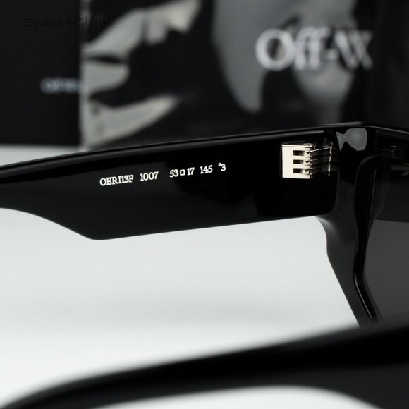 Off-White Women Sunglasses Black Grey Square OERI13F VANCOUVER 1007 BRAND NEW - Picture 6 of 11